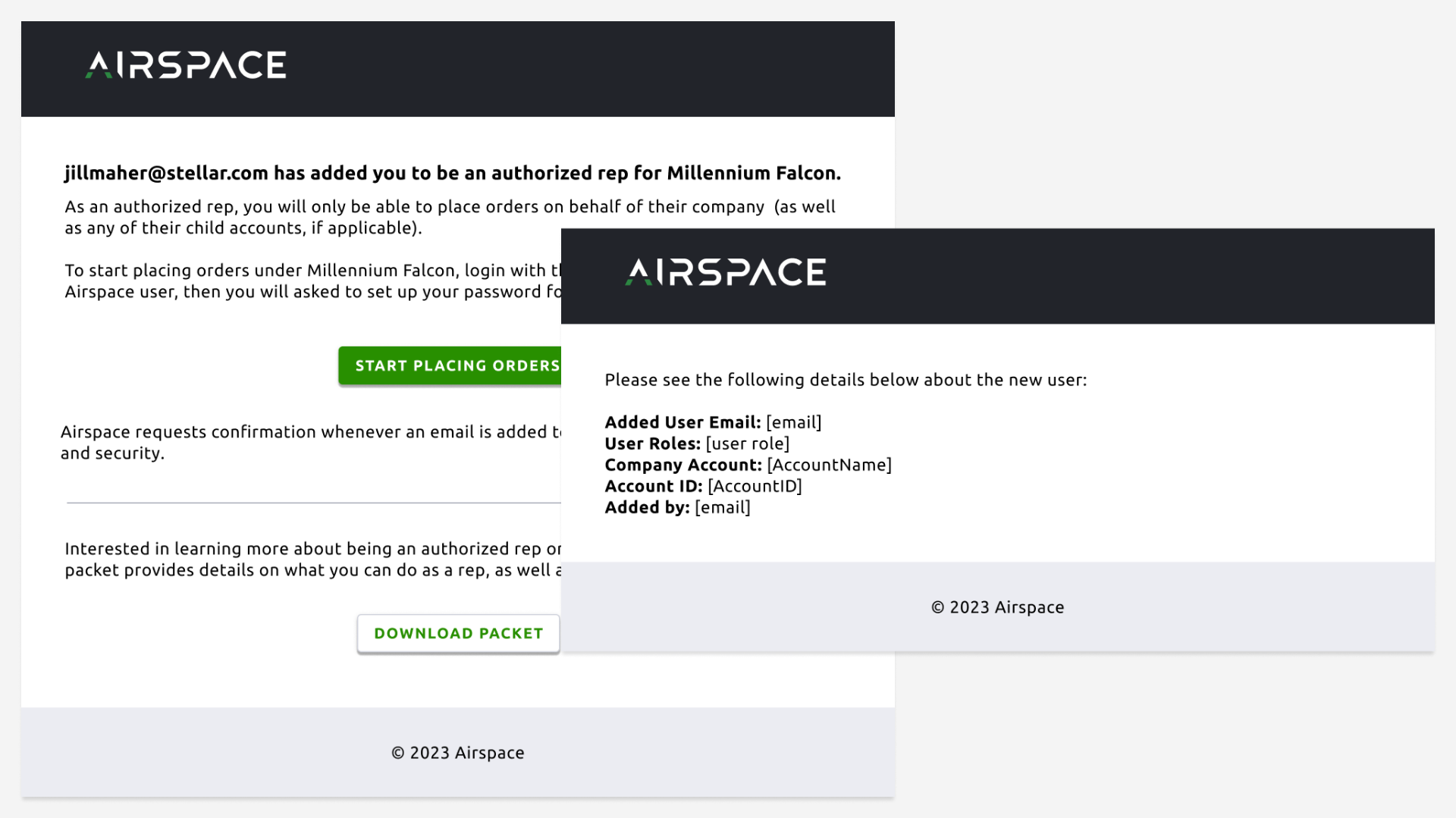 Onboarding emails triggered when adding an order placer
